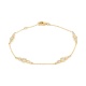 Pulsera con motivo y cadena de oro amarillo de 18 Kt con diamantes de 0,65 ct