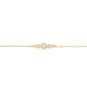 Pulsera con motivo y cadena de oro amarillo de 18 Kt con diamantes de 0,17 ct