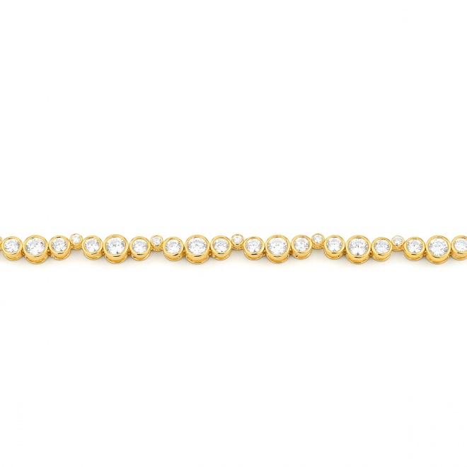 Pulsera de oro amarillo de 18 Kt con diamantes de 2,50 ct