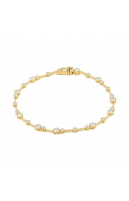 Pulsera de oro amarillo de 18 Kt con diamantes de 1,85 ct