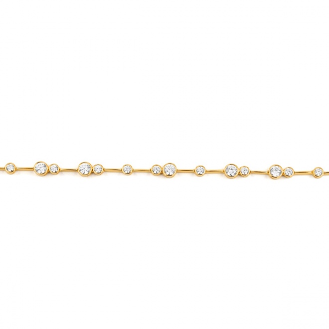 Pulsera de oro amarillo de 18 Kt con diamantes de 1,85 ct