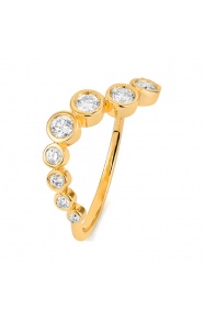 Anillo de oro amarillo de 18 Kt con diamantes de 0,55 ct