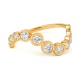 Anillo de oro amarillo de 18 Kt con diamantes de 0,55 ct