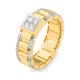 Anillo de oro de 18 Kt con diamantes talla princesa de 0,45 ct