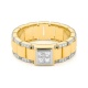 Anillo de oro de 18 Kt con diamantes talla princesa de 0,45 ct
