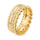 Anillo de oro amarillo de 18 Kt con diamantes de 0,16 ct