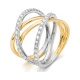 Anillo de oro de 18 Kt con diamantes de 0,75 ct
