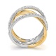 Anillo de oro de 18 Kt con diamantes de 0,75 ct