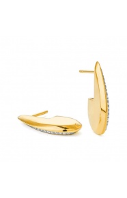 Pendientes de oro amarillo de 18 Kt con diamantes de 0,16 ct