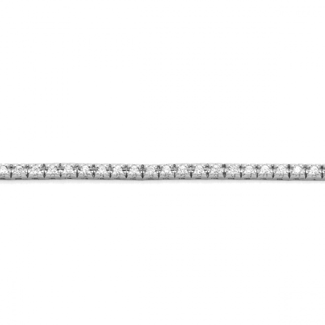 Collar Rivière de oro blanco de 18 Kt con diamantes de 1,25 a 4,00 ct