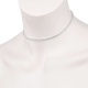 Collar Rivière de oro blanco de 18 Kt con diamantes de 1,25 a 4,00 ct