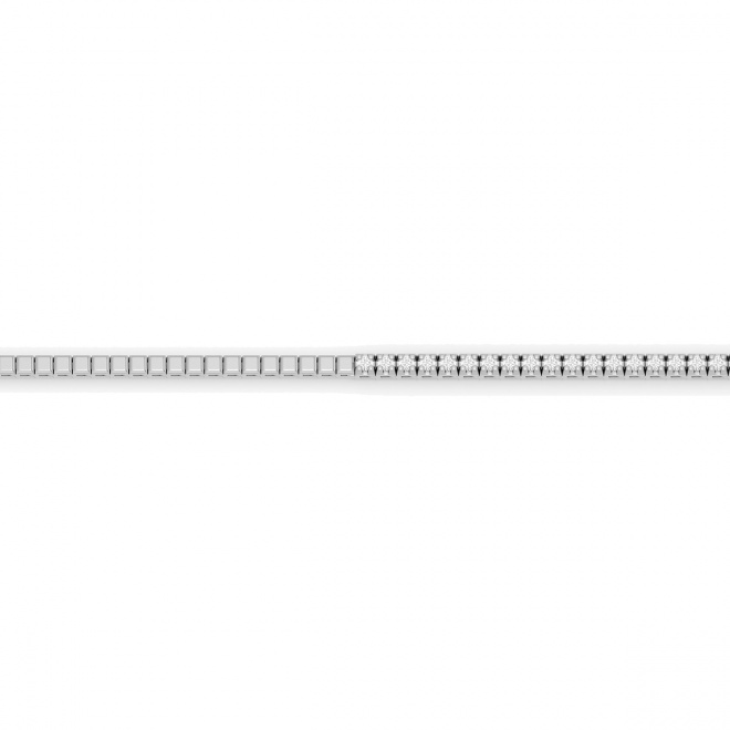 Collar Rivière de oro blanco de 18 Kt con diamantes de 1,15 ct