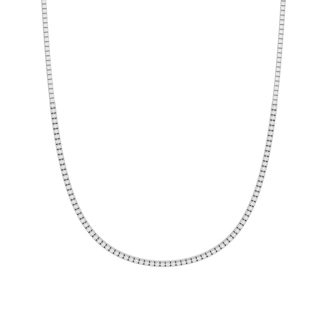 Collar Rivière de oro blanco de 18 Kt con diamantes de 1,15 ct