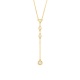 Collar Cadena con motivos de oro amarillo de 18 Kt con diamantes de 0,17 ct