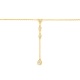 Collar Cadena con motivos de oro amarillo de 18 Kt con diamantes de 0,17 ct