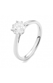 Anillo de oro blanco de 18 Kt