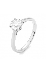 Anillo de oro blanco de 18 Kt