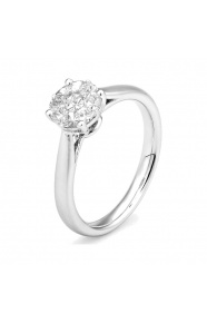 Anillo de oro blanco de 18 Kt