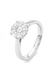 Anillo de oro blanco de 18 Kt