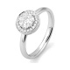 Anillo de oro blanco de 18 Kt con diamantes de 0,46 ct