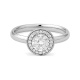 Anillo de oro blanco de 18 Kt con diamantes de 0,46 ct