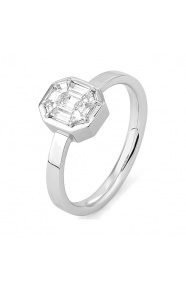 Anillo de oro blanco de 18 Kt