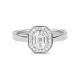 Anillo de oro blanco de 18 Kt con diamantes de 0,53 ct