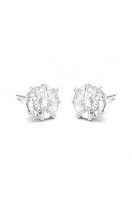Pendientes de oro blanco de 18 Kt