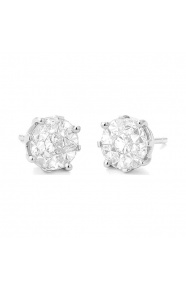 Pendientes de oro blanco de 18 Kt