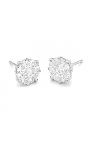 Pendientes de oro blanco de 18 Kt