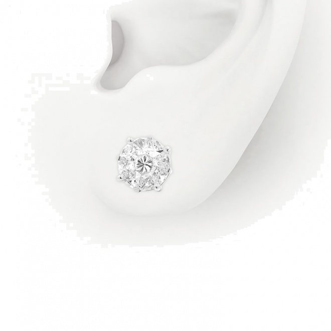 Pendientes de oro blanco de 18 Kt
