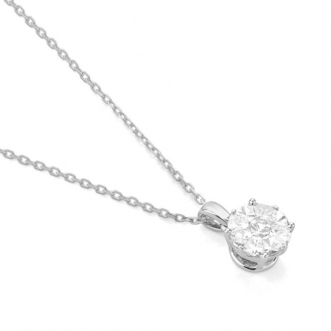 Colgante de oro blanco de 18 Kt
