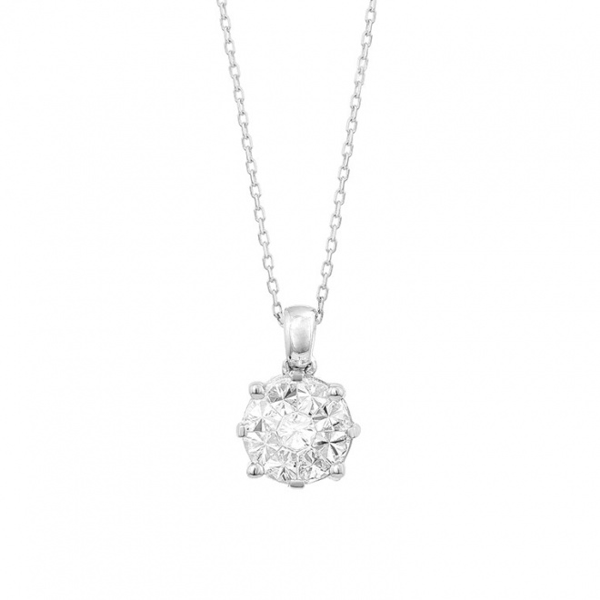 Colgante de oro blanco de 18 Kt