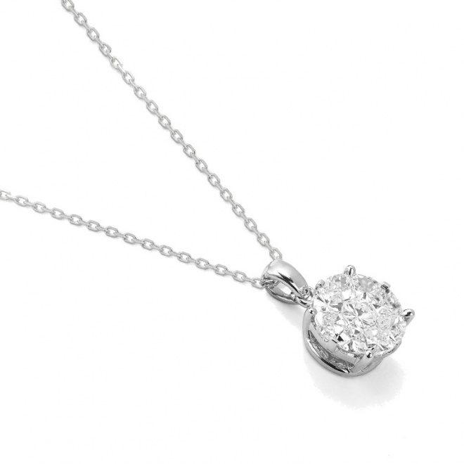 Colgante de oro blanco de 18 Kt