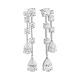 Pendientes Largos de oro blanco de 18 Kt con diamantes talla pera de 5,70 ct