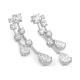 Pendientes Largos de oro blanco de 18 Kt con diamantes talla pera de 5,70 ct