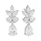 Pendientes Largos de oro blanco de 18 Kt con diamantes talla pera de 4,10 ct