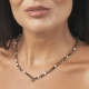 Collar de oro amarillo de 18 Kt con diamantes talla esmeralda de 29,50 ct