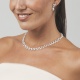 Collar de oro blanco de 18 Kt con diamantes talla marquesa de 28,59 ct