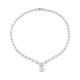 Collar de oro blanco de 18 Kt con diamantes talla pera de 32,10 ct