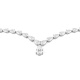 Collar de oro blanco de 18 Kt con diamantes talla pera de 32,10 ct