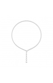 Collar de oro blanco de 18 Kt con diamantes talla pera de 21,35 ct
