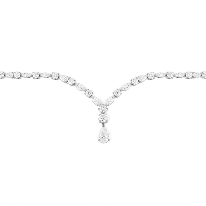 Collar de oro blanco de 18 Kt con diamantes de 21,00 ct