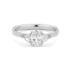 Anillo Tresillo de oro blanco de 18 Kt con diamantes talla oval de 1,09 ct