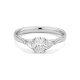 Anillo Tresillo de oro blanco de 18 Kt con diamantes talla oval de 0,82 ct