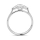 Anillo Tresillo de oro blanco de 18 Kt con diamantes talla oval de 0,80 ct