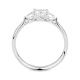 Anillo Tresillo de oro blanco de 18 Kt con diamantes talla princesa de 0,80 ct