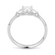 Anillo Tresillo de oro blanco de 18 Kt con diamantes talla princesa de 0,75 ct