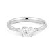 Anillo Tresillo de oro blanco de 18 Kt con diamantes talla princesa de 0,75 ct