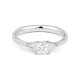 Anillo Tresillo de oro blanco de 18 Kt con diamantes talla princesa de 0,70 ct